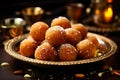 Traditional charm Motichoor ladoo, a classic Indian sweet, embodies nostalgic flavors Royalty Free Stock Photo