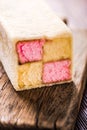 Traditional check Battenberg cake Royalty Free Stock Photo