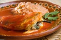 Traditional chile relleno Royalty Free Stock Photo