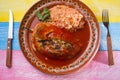 Traditional chile relleno Royalty Free Stock Photo