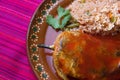 Traditional chile relleno Royalty Free Stock Photo