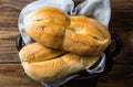 Traditional chilean bread marraqueta Royalty Free Stock Photo