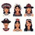 Traditional Chilean Men and Women Headshots AI Generated