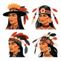 Traditional Chilean Men and Women Headshots AI Generated