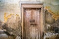 Traditional China residential door and brick wall