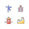 Traditional China RGB color icons set Royalty Free Stock Photo