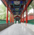 Traditional Chinese architecture, colorful corridor Royalty Free Stock Photo