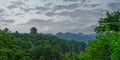 Pagoda on top of a mountain peak in Zhangjiajie NP Royalty Free Stock Photo