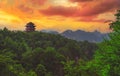 Pagoda on top of a mountain peak in Zhangjiajie NP Royalty Free Stock Photo