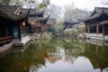 Traditional chinese architecture and tea house