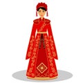 Traditional Chinese bride. Royalty Free Stock Photo