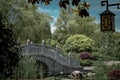 traditional chinese bridge  of wuhan garden expo park Royalty Free Stock Photo