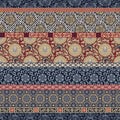 Traditional Chinese brocade silk fabric patchwork wallpaper Royalty Free Stock Photo