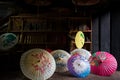 Traditional chinese colour oiled paper umbrella Royalty Free Stock Photo