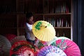 Traditional chinese colour oiled paper umbrella Royalty Free Stock Photo