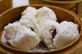 Traditional chinese Dim Sum, Cha Siu Bao, barbecue-pork-filled bun Royalty Free Stock Photo