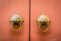 Traditional Chinese Door knocker Royalty Free Stock Photo