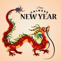 Traditional chinese Dragon, ancient symbol of asian or china culture, decoration for new year celebration, mythology