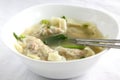 Traditional Chinese dumpling soup Royalty Free Stock Photo