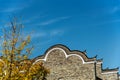 Traditional chinese eaves under blue sky