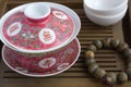 A traditional chinese gaiwan on a tea table Royalty Free Stock Photo