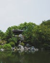 Traditional Chinese garden in old town Tongli, Jiangsu, China Royalty Free Stock Photo