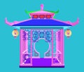 Traditional Chinese Gazebo Garden Pavilion Vector Royalty Free Stock Photo