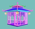 Traditional Chinese Gazebo Garden Pavilion Vector Royalty Free Stock Photo