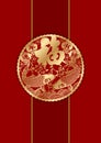 Traditional Chinese Greeting Card Template, Luck, Fortune, Wealth