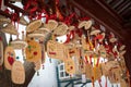 Traditional Chinese Hanging Decorations with Cultural Symbols Royalty Free Stock Photo