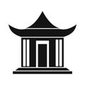 Traditional Chinese House icon, simple style Royalty Free Stock Photo