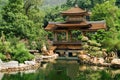 Traditional Chinese house near the pond