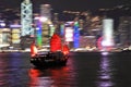 Hong Kong Junk Boat Motion Blur Royalty Free Stock Photo