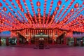 Traditional Chinese lanterns display in Thean Hou Temple illuminated for Chinese new year festival, Kuala Lumpur, Malaysia. Royalty Free Stock Photo