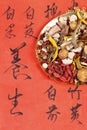 Traditional Chinese medicine and the prescription Royalty Free Stock Photo