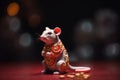 Traditional Chinese new year rat. Generate ai