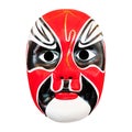 Traditional chinese opera mask isolated on white Royalty Free Stock Photo