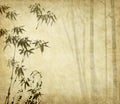 Traditional chinese painting Bamboo on old Paper Royalty Free Stock Photo