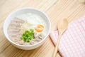 Traditional chinese porridge rice gruel in bowl, congee Royalty Free Stock Photo
