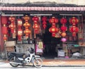 Traditional Chinese red lanterns for sale Royalty Free Stock Photo