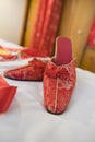 Traditional Chinese red shoes