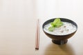 Traditional chinese rice gruel in bowl Royalty Free Stock Photo