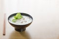 Traditional chinese rice gruel in bowl Royalty Free Stock Photo