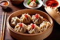 Traditional Chinese steamed dumpling dim sum food snack meal