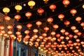 Traditional Chinese street lanterns decorations for Chinese New Year celebration Royalty Free Stock Photo