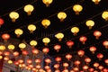 Traditional Chinese street lanterns decorations for Chinese New Year celebration Royalty Free Stock Photo