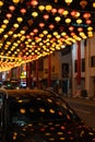 Traditional Chinese street lanterns decorations for Chinese New Year celebration Royalty Free Stock Photo