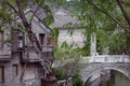 Traditional Chinese Style House in the Woods