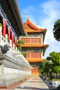 Traditional Chinese style temple at Wat Leng-Noei-Yi Royalty Free Stock Photo