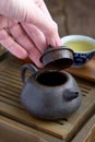 Traditional chinese tea ceremony accessories Royalty Free Stock Photo